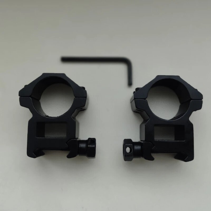 2 pezzi anello di montaggio per cannocchiale da caccia per diametro 25.4mm 30mm cannocchiali per tubo 11mm 20mm coda di rondine Picatinny Rail supporto per torcia tattica