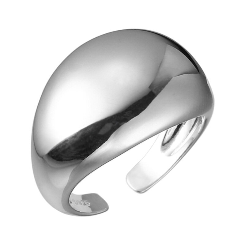 925 Sterling Silber glatte Oberfläche weibliche verstellbare Ring Eheringe für Frauen Luxus schmuck Großhandel Zubehör Geld