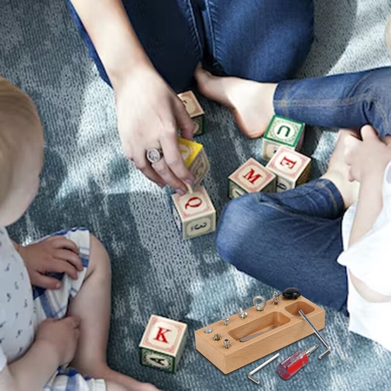 Kit scheda cacciavite Set di giocattoli per l'apprendimento prescolare sensoriale Kit per il viaggio del bambino per il viaggio del bambino per 3 4 5 anni