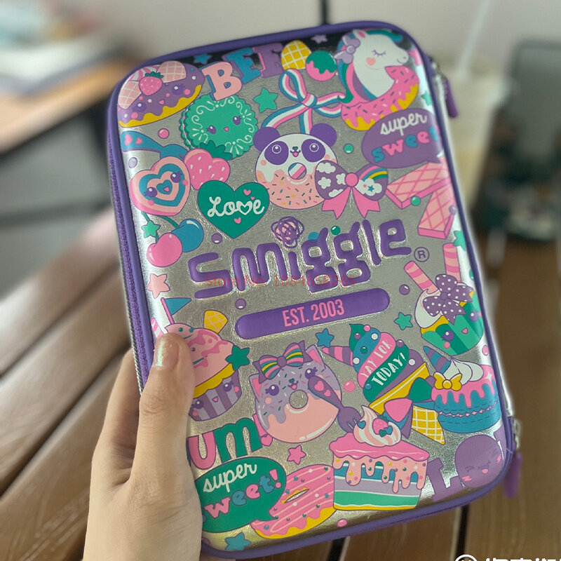 Tas punggung Smiggle asli Australia 16th Anniversary Edition anak-anak stik Pen Case ransel tas makan siang hadiah siswa