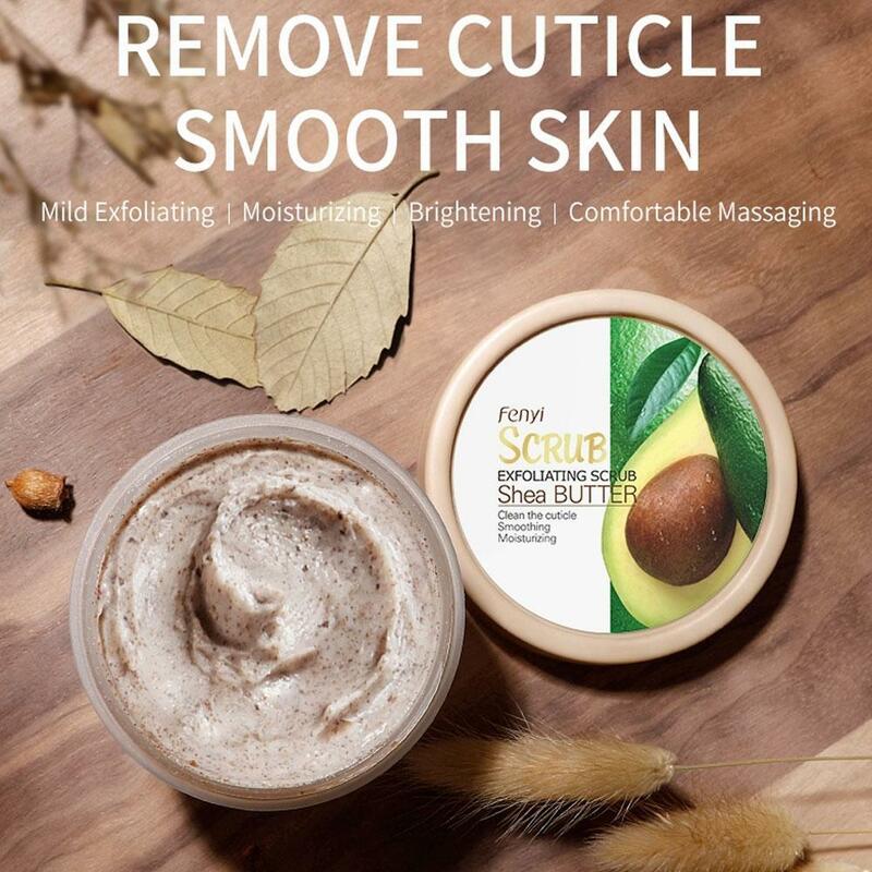 Avocado Body Scrub Exfoliating Remove Dead Skin Deep Cleaning Pores Whitening Moisturizing Smooth Rejuvenation Body Care Product