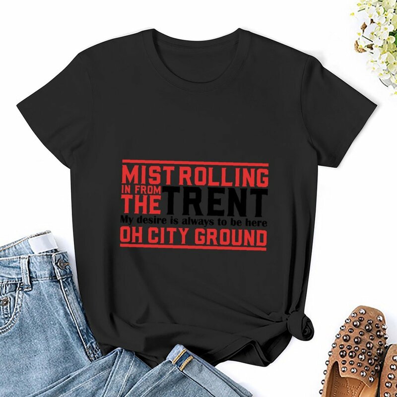 Mull Of Kintyre City Ground Trent T-Shirt korean fashion female funny anime clothes Women tops