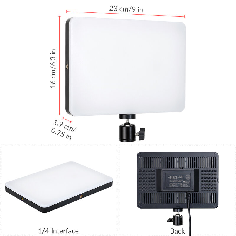 LED Video Light With Professional Tripod Stand Remote Control Dimmable Panel Lighting Photo Studio Live Photography Fill-in Lamp