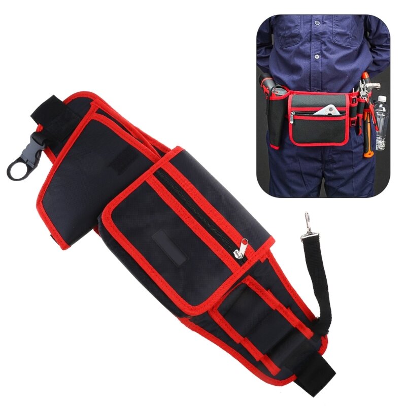 Multifunctional Electrician Tool Bag Waterproof Oxford Tool Pockets Waist Belt