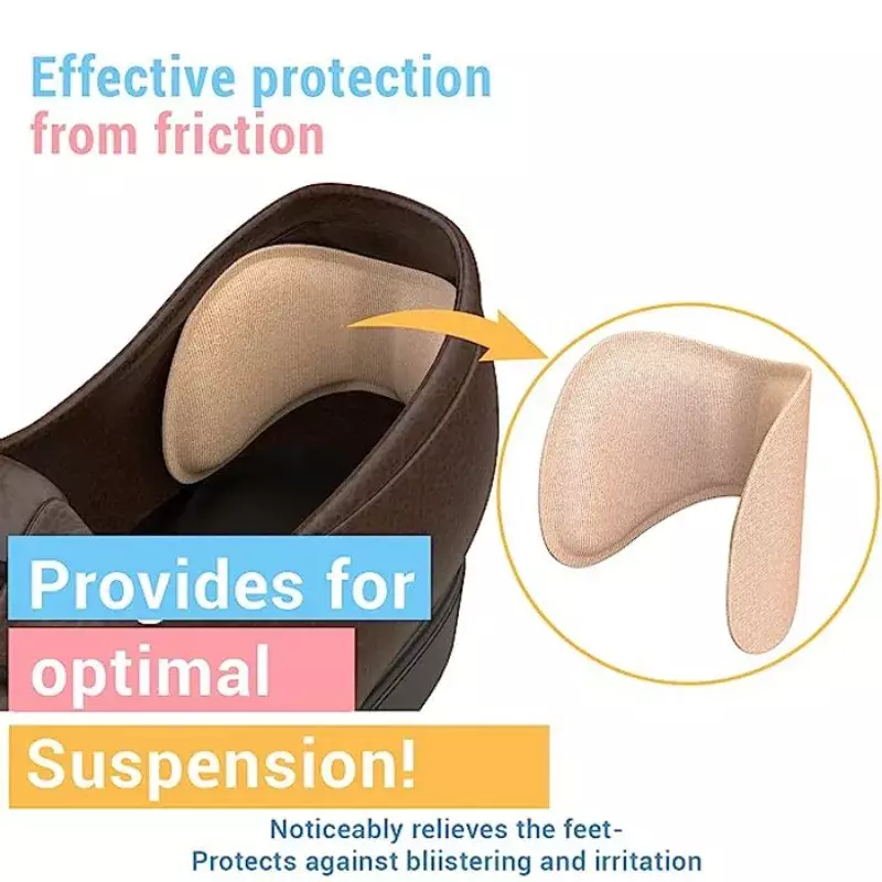 แผ่นรองในรองเท้า2/12ชิ้นแผ่นปะติด Relief ปวดป้องกันการสึกหรอแผ่นรองป้องกันส้นเท้าแผ่นรองรองเท้ามีกาวติดด้านหลัง