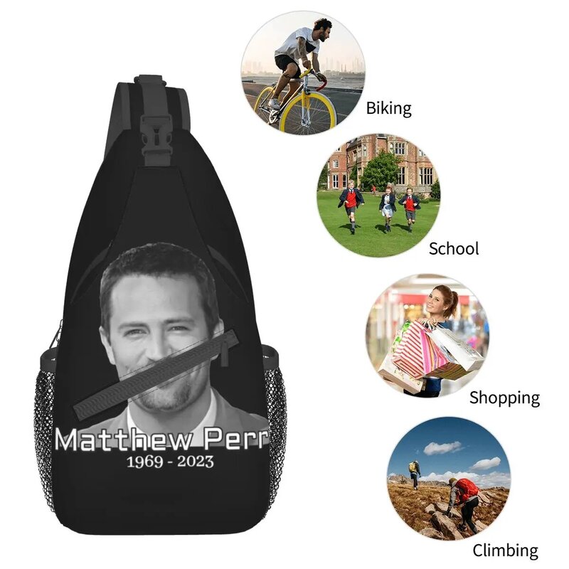 Rip Matthew Perry 1969 2023 Small Sling Bags Chest Crossbody Shoulder Backpack Outdoor Hiking Daypacks Printed Bags