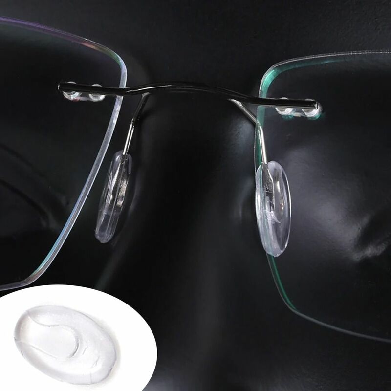 Clear Oval Eyeglass Nose Bracket, Anti-Drop, Anti-Slip Nose Support, Inserir Tipo, Transparente Óculos Acessórios, Substituir