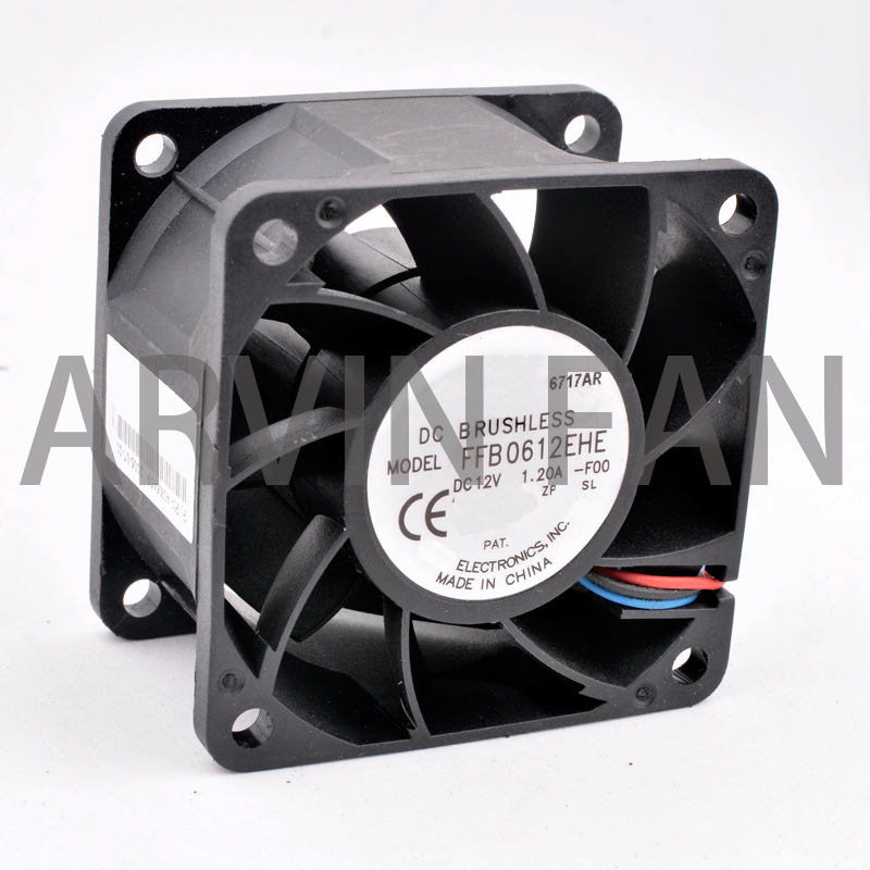 Iarge ventilador de refrigeración de volumen de aire, chasis de servidor, 6cm, 60mm, 60x60x38mm, DC12V, 1.20A, Original, nuevo