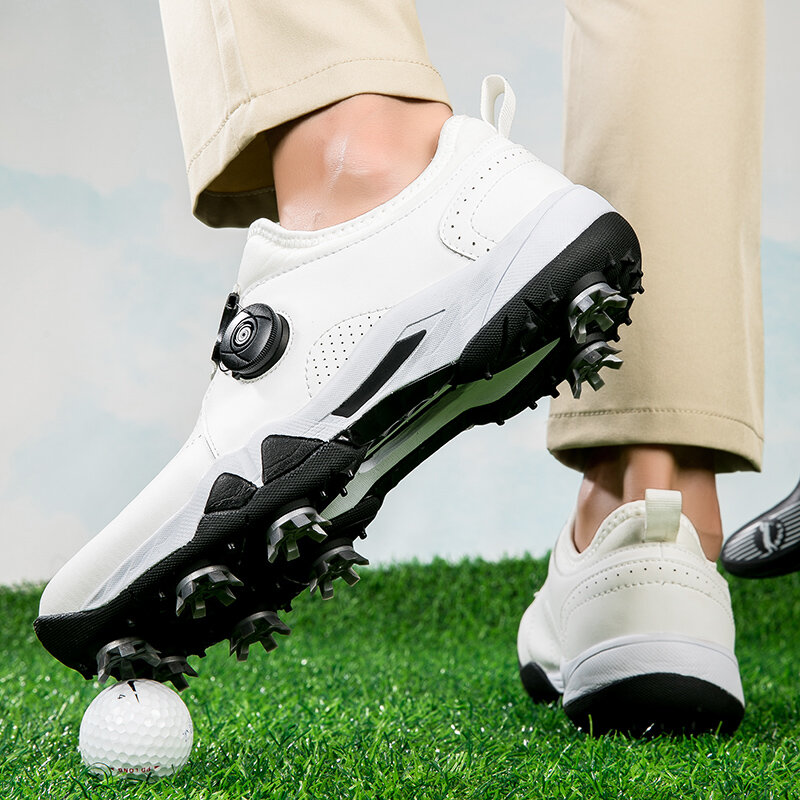 Tênis de golfe profissional masculino, calçadões de luxo, novos