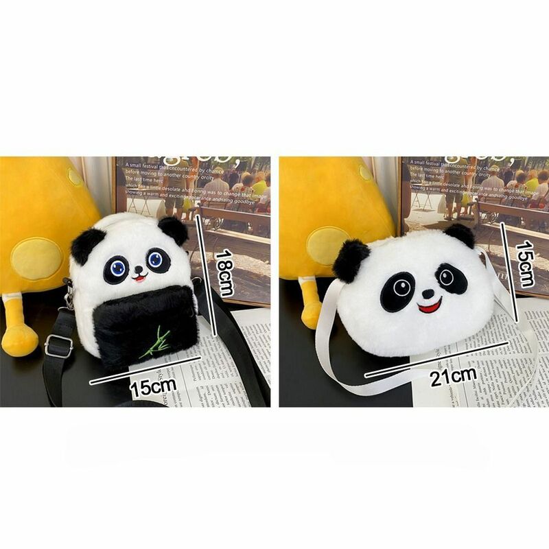 Cartoon Panda Umhängetasche niedlichen Kinder Geschenk Reise Geldbörse Umhängetasche Plüsch Handy Tasche Frauen