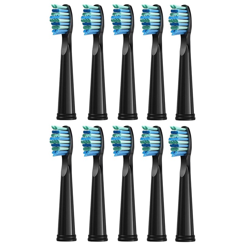 10 Pcs Replacement Brush Heads For Seago/Fairywill Electric Toothbrush Head Dupont Bristle Brush Refill Efficient Tooth Cleaning