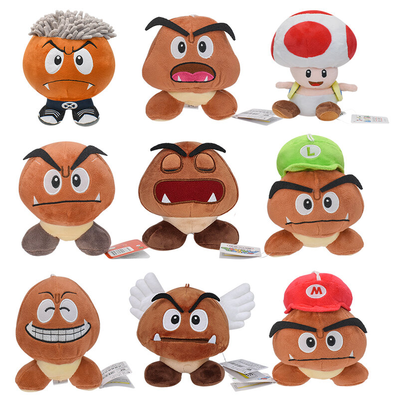 11 Styles Mario Bros Plush Goomba Wing Goomba ken carson goomba Toad Stuffed Anime Animal Doll Plushie for Birthday Gift