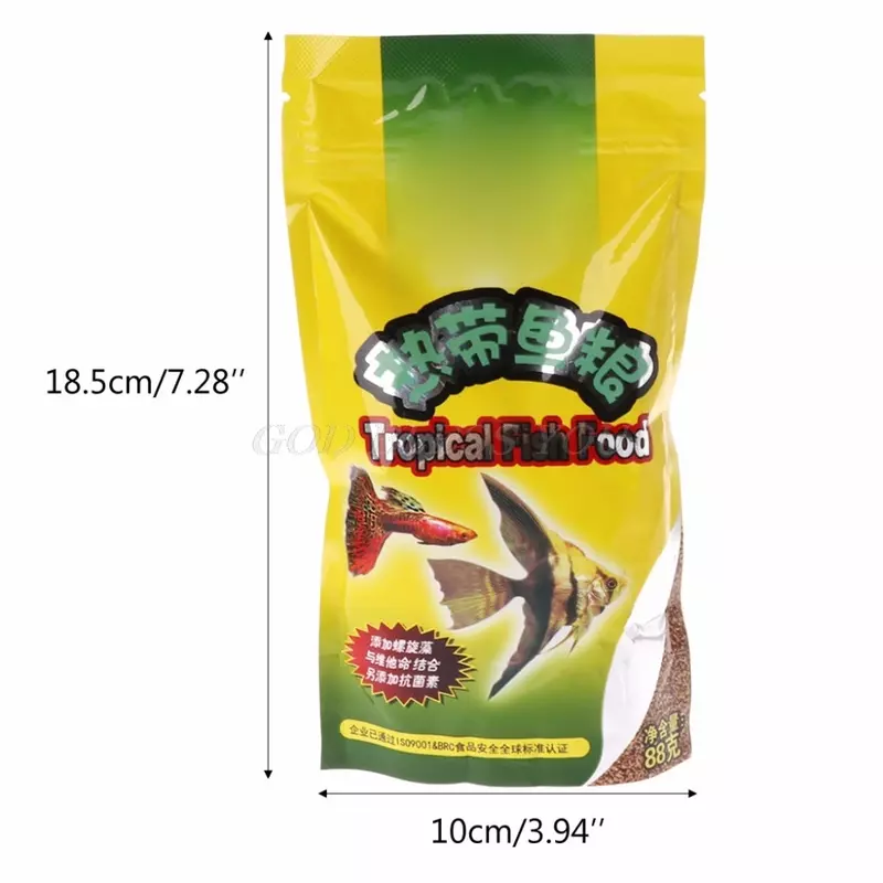 Аквариумный резервуар, искусственное зерно для маленькой рыбы, 98 г, вкусная еда, особенно для рыбок-фонариков в стиле гуппи, 1 пакет