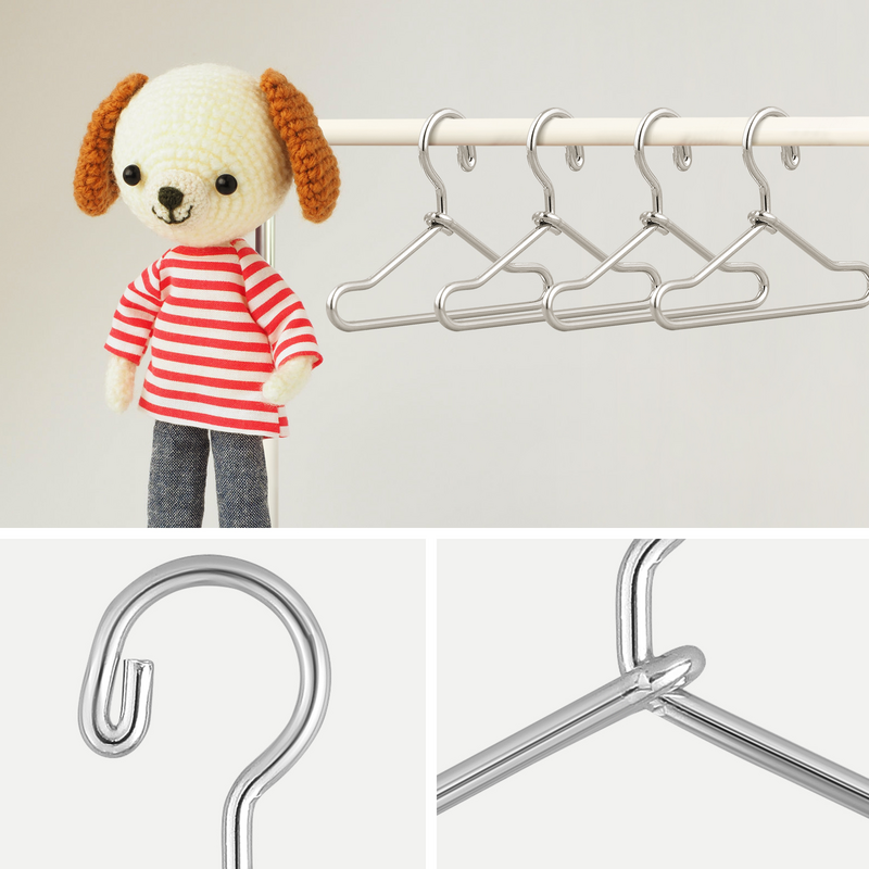 Mini Doll Clothes Hangers Metal Doll Dress Holders Doll House Accessories Small Hanger Toys Mini Doll Doll Clothes Hanger
