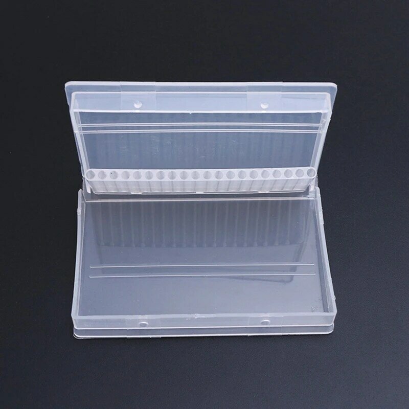 Caja brocas para agujeros acrílico transparente portátil, soporte exhibición plástico, contenedor utilizado para