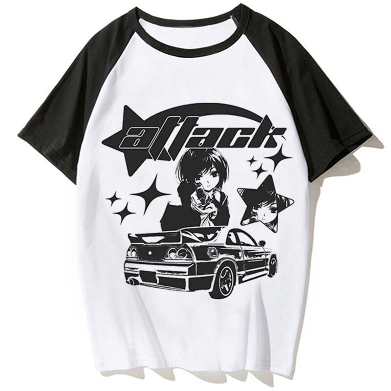 Y2k женская футболка с забавным аниме Харадзюку, японская одежда для девочек