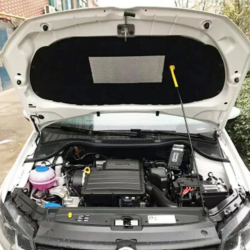 Almohadilla de aislamiento acústico del motor del capó delantero del coche, alfombrilla de cubierta insonorizada térmica para Volkswagen VW PO LO 2011-2019, 1 piezas