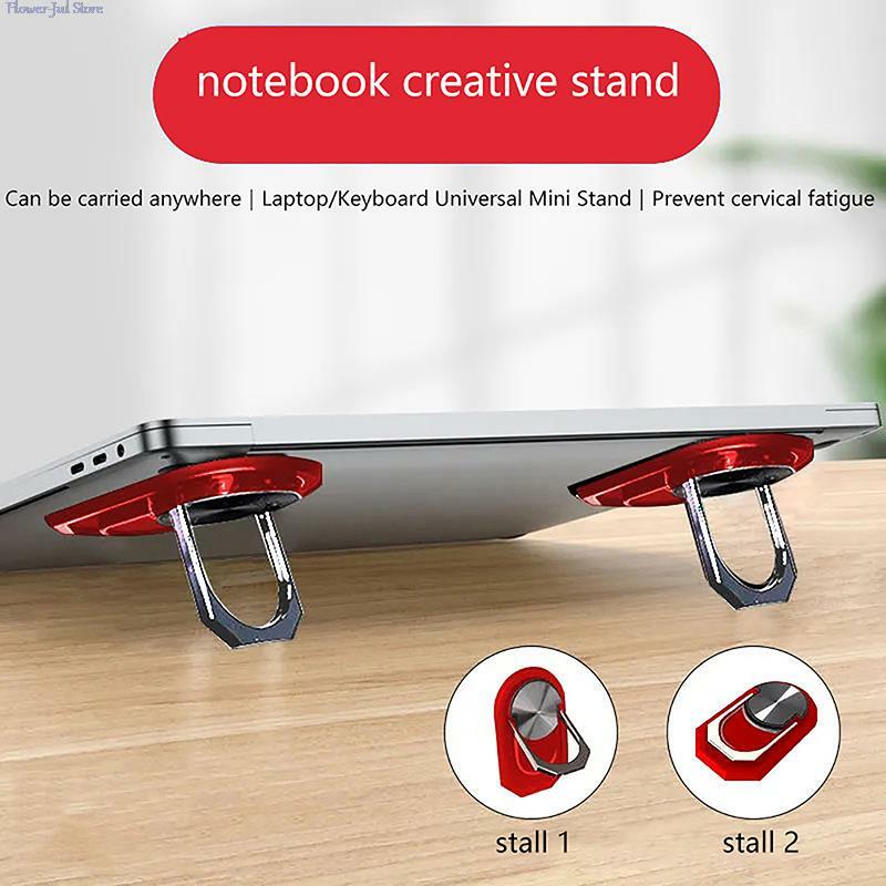 For Tablet Keyboard 2PCS Invisible Mini Portable Cooling Stand Feet Zinc alloy Foldable Laptop Non-slip Base Bracket Support 1PC