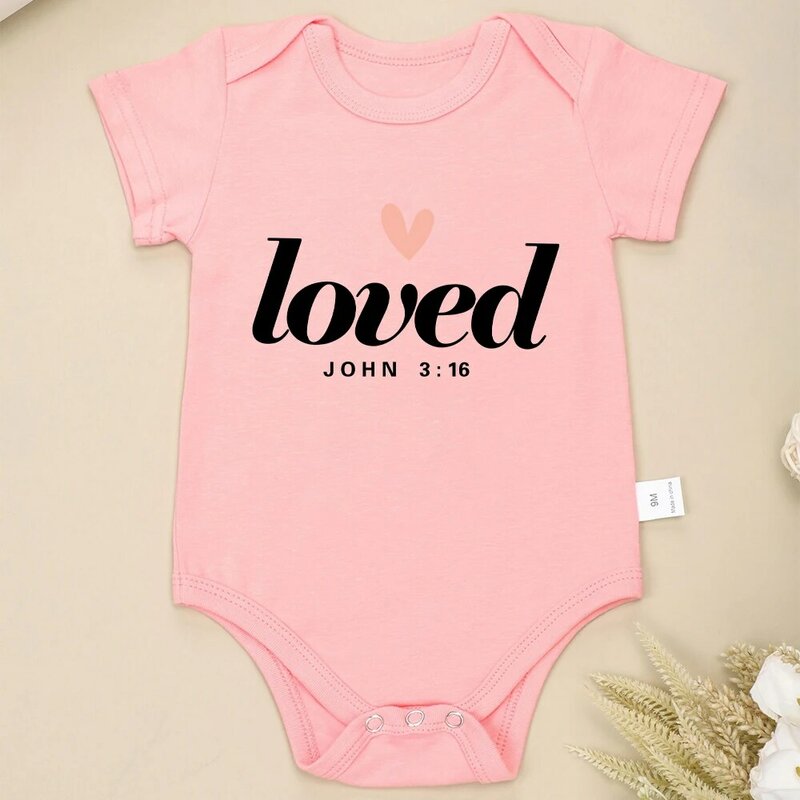 Loved Baby Onesie Aesthetic Simple Style Cute Newborn Girl Clothes Fast Delivery Cotton Summer High Quality Infant Boy Bodysuits