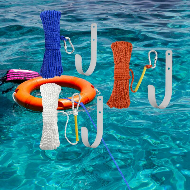 Pesca Nylon Rope Set com Spring Hook, Pendurado gancho para Magnet Boating