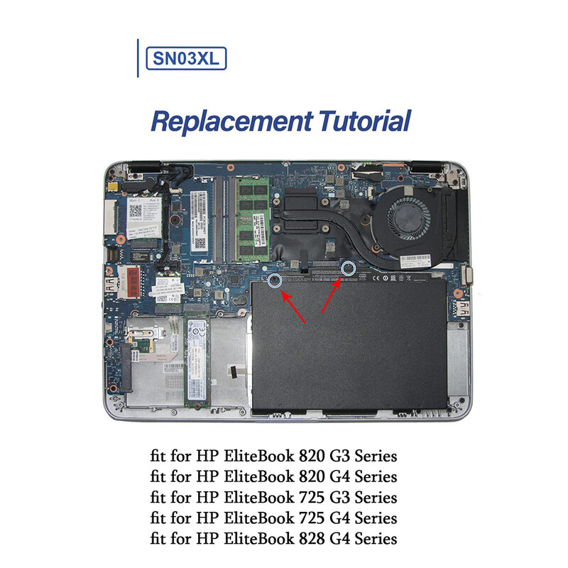 SN03XL ST03XL bateria do portátil para HP EliteBook, 820 G3, 820 G4, G4 Series, 800514-001, 800232-541, 800232-241, 800232-271
