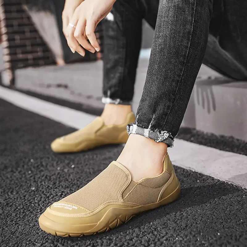 Heren Comfortabele Casual Schoenen Slip-On Ademende Mode Trendy Sneakers Outdoor Sport All-Match Anti-Slip Mannelijke Wandelschoenen