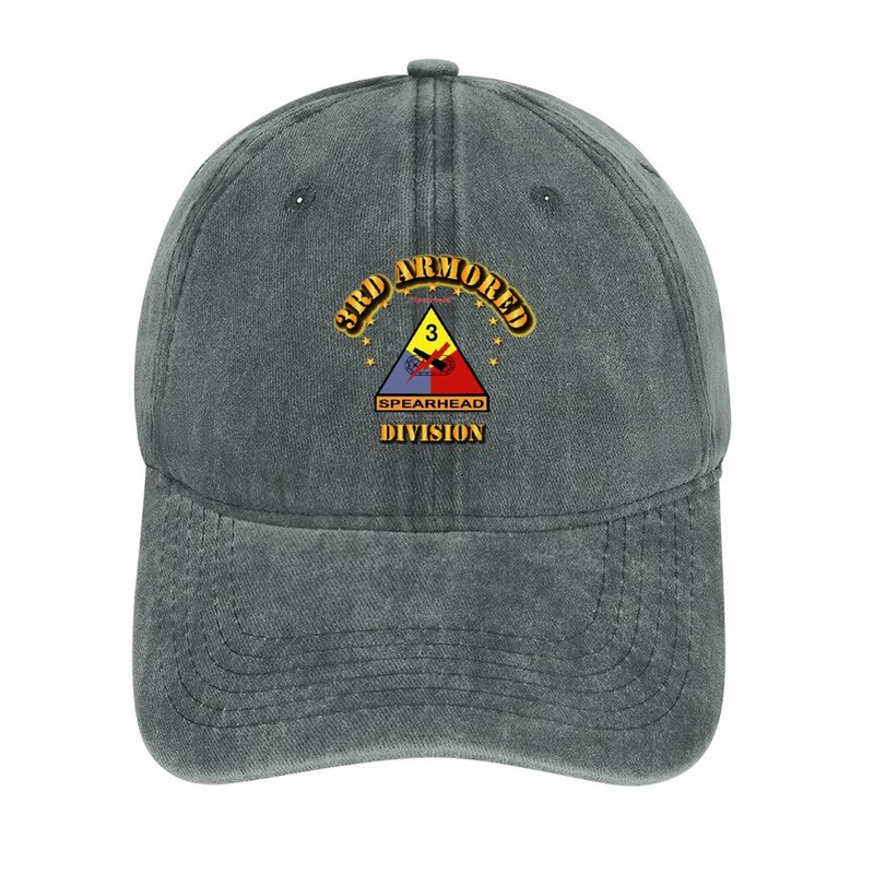 Army - 3rd blindado Division-Sombrero de vaquero de cabeza de lanza, sombrero de caballero, sombrero de pesca, gorras para niños, hombres y mujeres