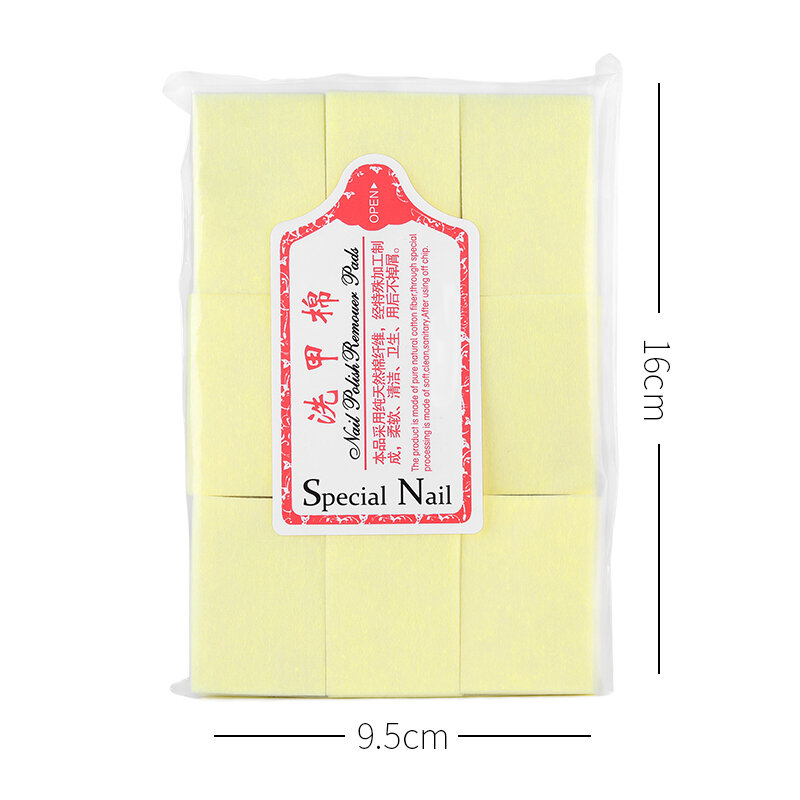 Nail Cotton Polish Remover Wipes Gel Clean Manicure Napkins Lint-Free Wipes Cleaner UV Gel Polish Paper Pads Towel Nail Tool#V