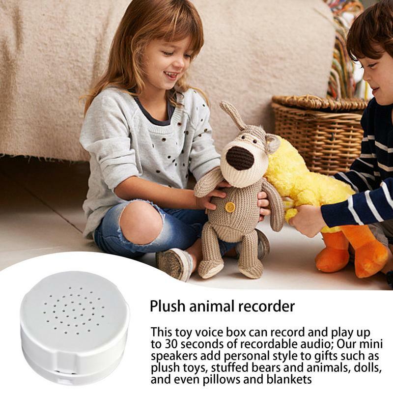 صندوق صوت بزر قابل للتسجيل للحيوانات المحشوة ، مسجل صوت 30 ثانية ، لعبة قطيفة ، حجم صغير ، جهاز تسجيل صوتي