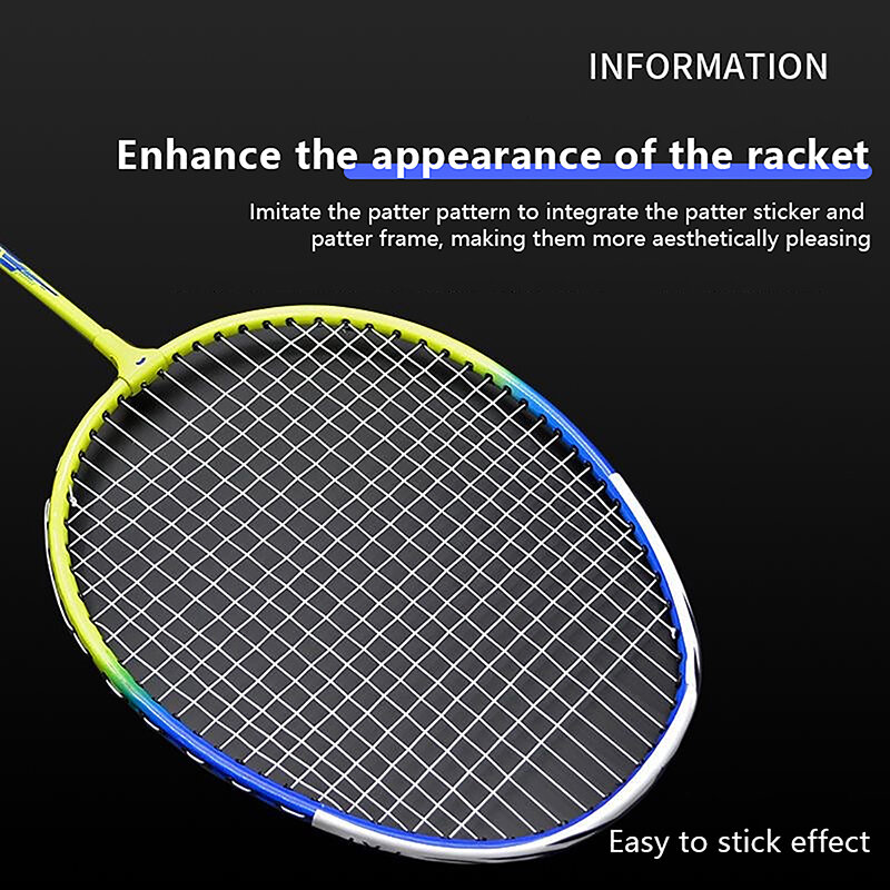 Badminton schläger Kopf Schutz aufkleber mehrfarbig Anti-Reibung einfache Demontage tragbare Fledermaus Rahmen Linie Bands chutz DIY
