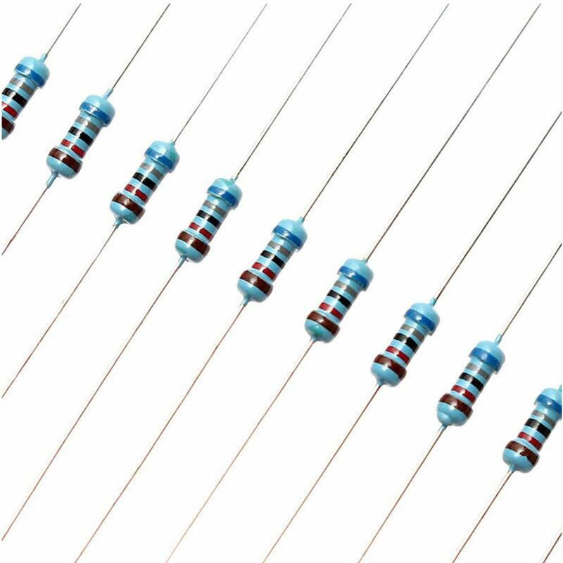 Resistor de película metálica, resistencia de potencia de 100 W, 1/4W, 0,25 W, 2,2 W, 4,7 M, 100, 200, 10R, 47, 220, 360, 470, 680, 1K, 2,2 K, 10K, 47K, 22K, 100 piezas