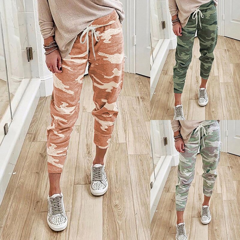 Y2k Vintage Harajuku Streetwear Casual Camouflage Cargo Pants Parachute High Waist Trousers Women Clothes 2024 Hot Sale