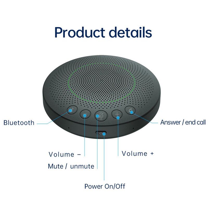 G95 Pro Bluetooth Computer Conference Speakerphone Wireless Microphone And Speaker For Office Business Video Meeting