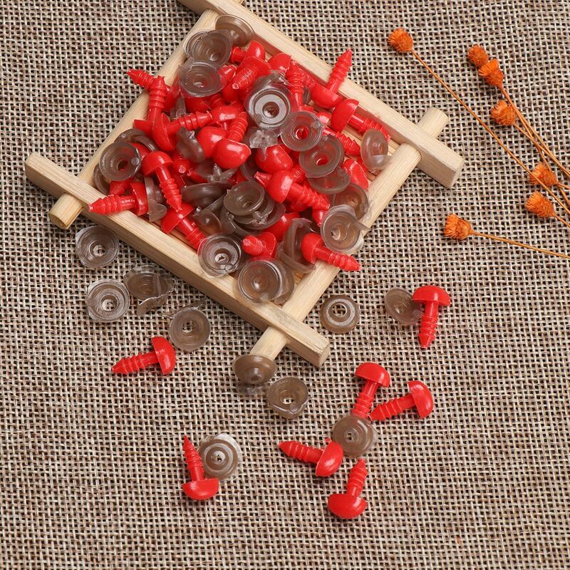 100 pezzi artigianato nasi a triangolo in plastica per bambole giocattoli per bottoni a forma di orso giocattolo accessori per naso di sicurezza fai da te