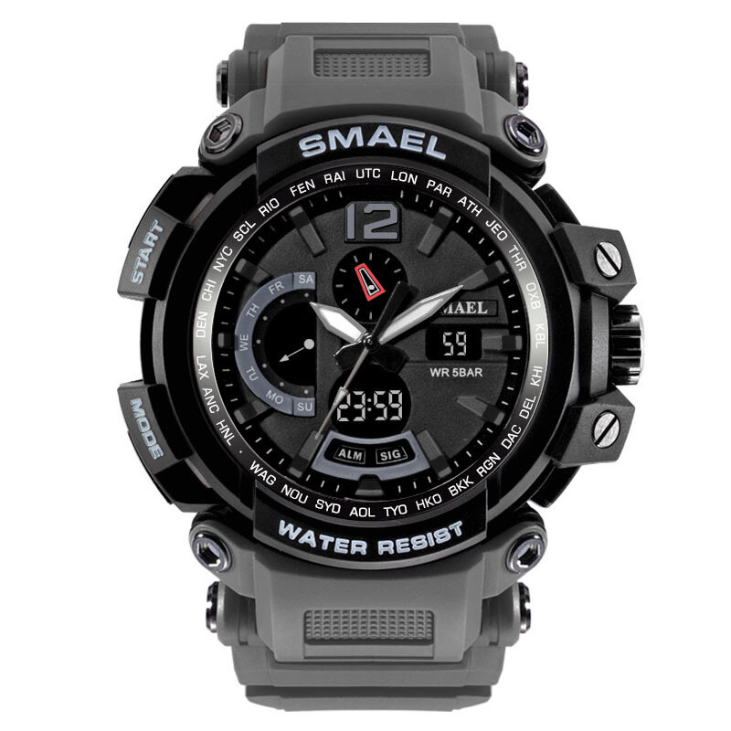 Männer Uhren Top Luxus Quarzuhr LED Dual Display Analog Digital Auto Datum 50M Wasserdichte Männliche Military Sport Uhren