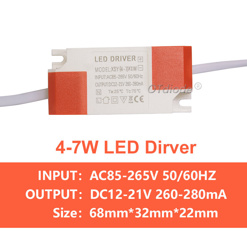 LED Driver Transformador 3W 5W 7W 12W 18W 20W 25W 36W 300mA Fonte de Alimentação Corrente Constante Adaptar 12v 24v Para Luzes LED Painel DIY