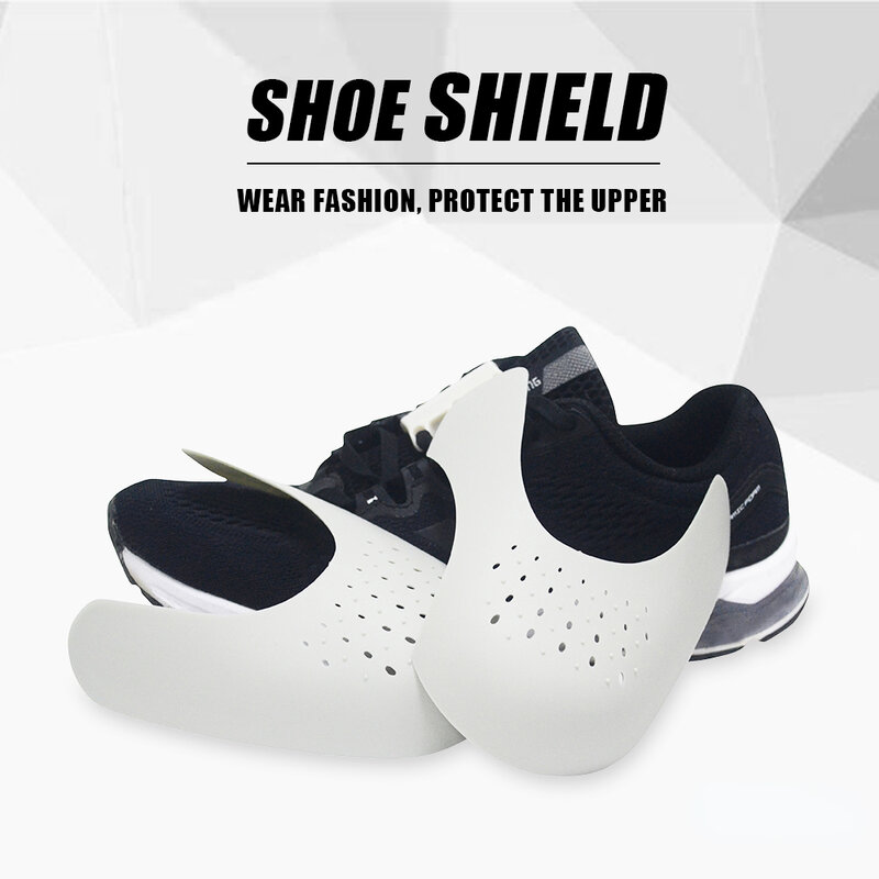 Pelindung sepatu olahraga, 1 pasang pelindung sepatu Anti kerut untuk sneaker penutup jari kaki Anti Keriput mendukung ekstender sepatu