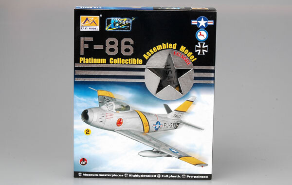 Easymodel sabreウォープレーンワークラフトシルバープラスチックモデルコレクションまたはギフト、37101、1:72、F-86F、Fu513、fu972、ミリタリースタティック