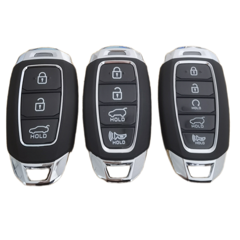 Sostituzione dell'involucro del guscio della chiave a distanza intelligente dell'automobile 3/4/5 pulsanti per Hyundai Fiesta Elantra con lama chiave dell'inserto di emergenza non tagliata
