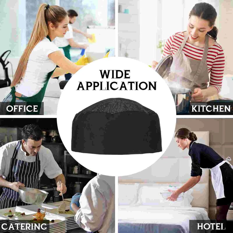 Adjustable Chef Caps Hat Kitchen Uniform Breathable Baker Skull Cooking Unisex Strap Mens Gifts