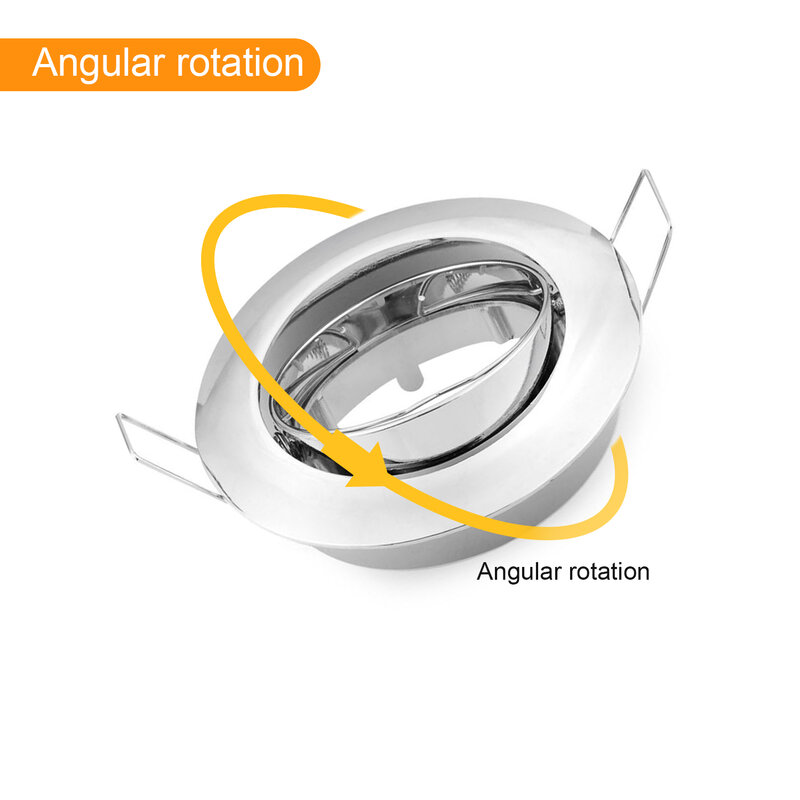 4pcs Round LED Ceiling Light Mounted Holder Adjustable GU10/MR16 Recessed Downlight Fixtures Ceiling Light Fittings