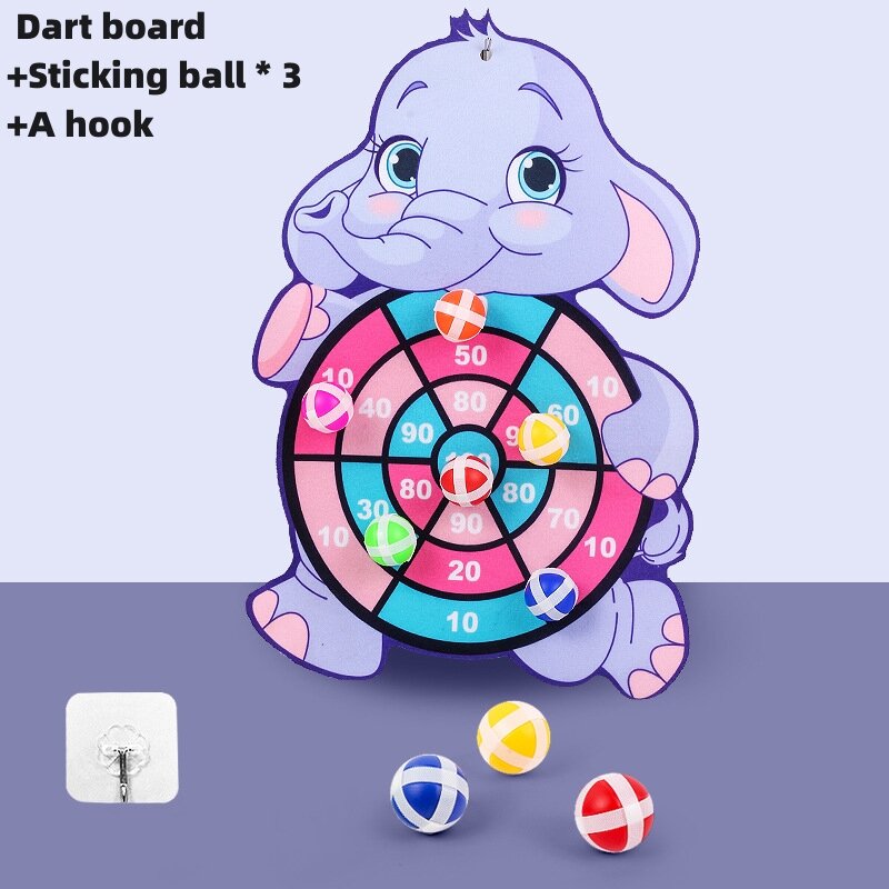 เด็กการ์ตูนสัตว์ Dart Board Sticky ลูกกระต่าย Family Interactive ของเล่นเพื่อการศึกษาของขวัญคริสต์มาส
