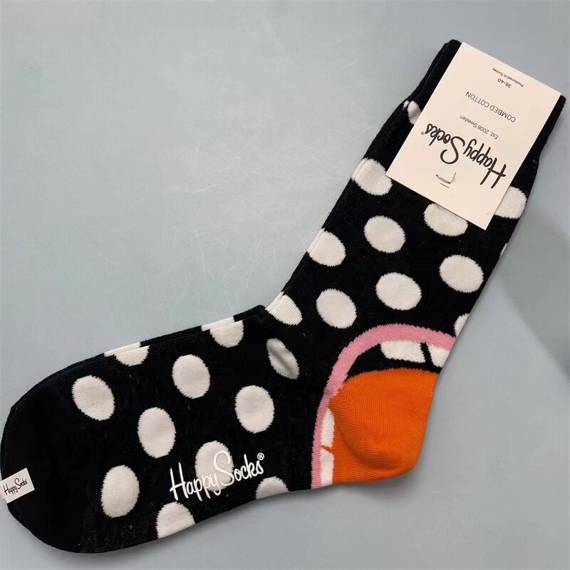 Happy Sokken Modemerk Dames Mid-Tube Sokken Puur Katoenen Sokken Voor Alle Seizoenen