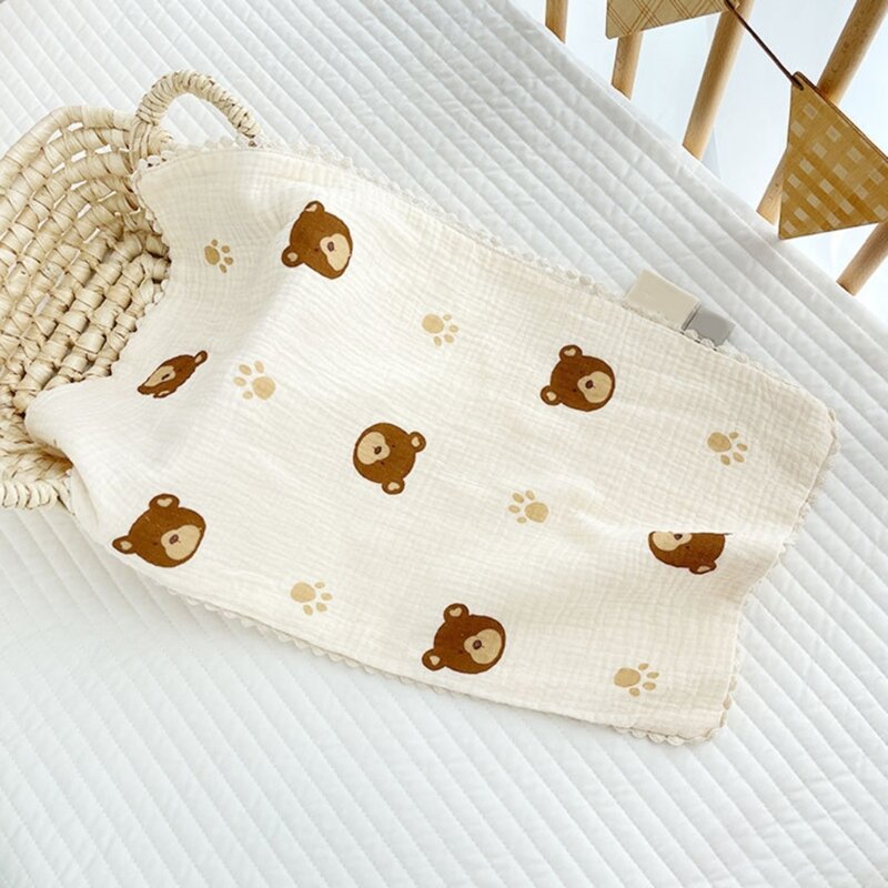 Многофункциональная подушка для новорожденных, чехол для полотенца с мультяшным принтом, нагрудник для прорезывания зубов, ткань