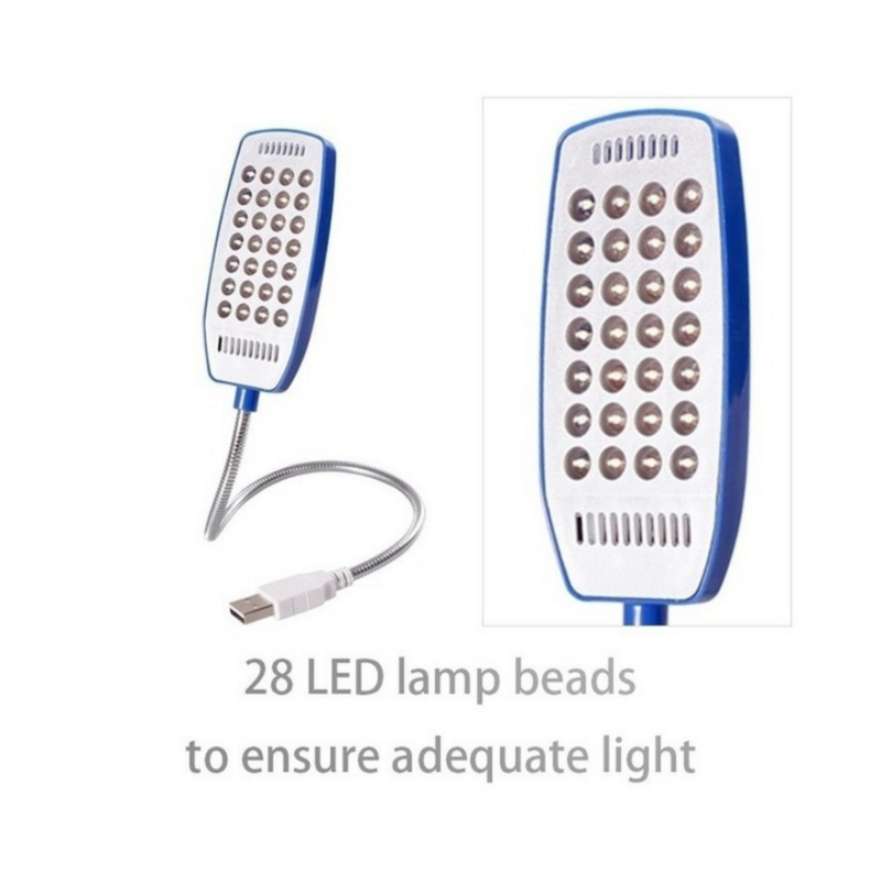 TxxCvv-Lámpara de luz LED USB para lectura de libros, luces flexibles de 28LEDs para Notebook, ordenador portátil, PC, 4 colores, esenciales para muebles