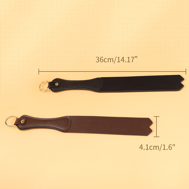 36CM PU Leather Paddle,Handmade Deluxe Riding Crop PU Leather Horsewhip，Punk Rivet Bat HorseWhip