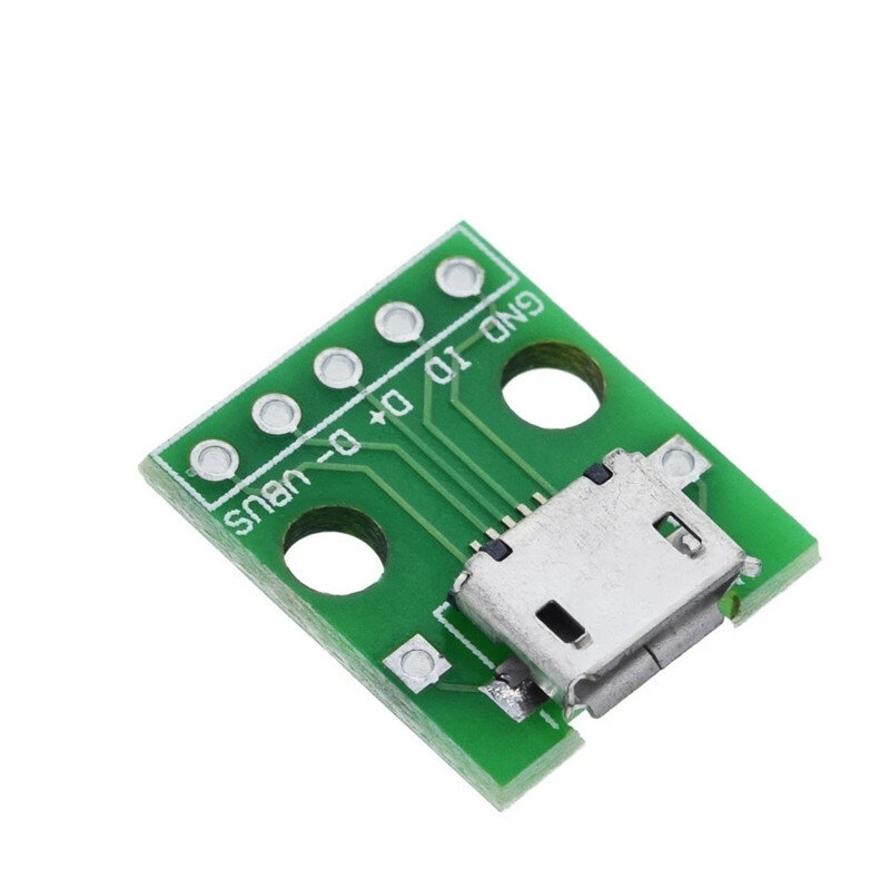 Micro USB vers Dip femelle Type B Mike 5P SMD, carte adaptateur à prise directe, tête femelle soudée