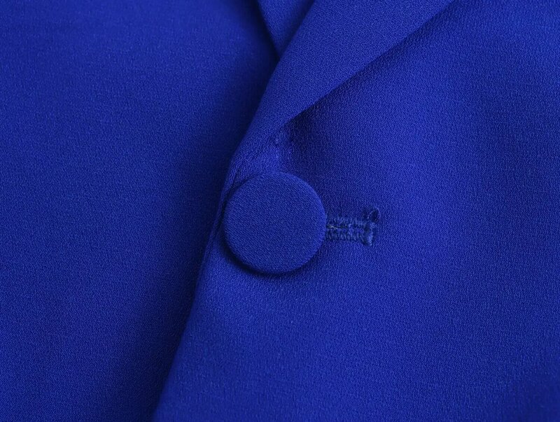 Casaco de terno de peito único feminino, decoração flip, slim fit, colarinho retrô, manga comprida, top único, vestido, moda, 2024