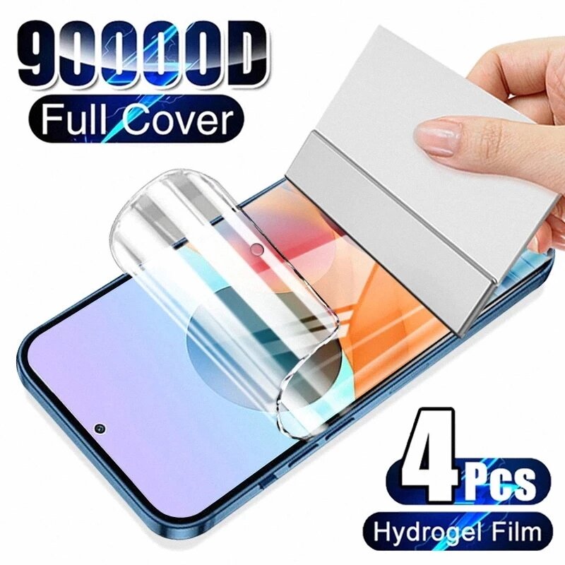 4Pcs Hydrogel Film Pour Samsung Galaxy S10 S20 S21 S22 Plus Ultra FE Note 20 9 10 Plus A52S A12 A53 A51 A50 A21S Protecteur D'écran