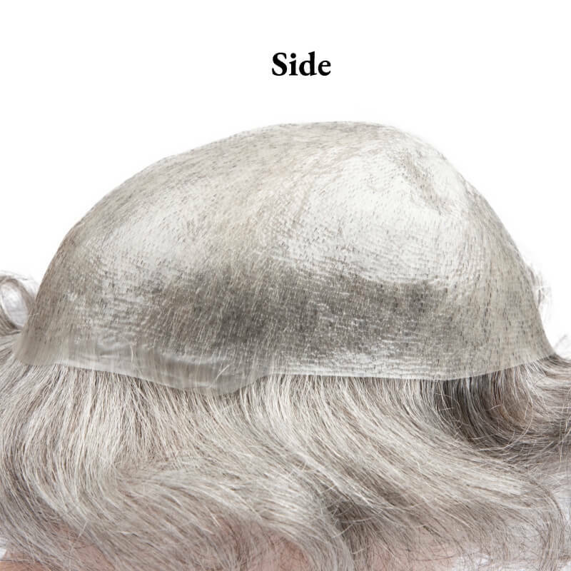 Tupé de piel ultrafina para hombres, sistema de reemplazo de cabello humano Natural de 0,03mm, peluca masculina, prótesis capilar, cabello Remy